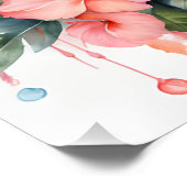 Flamingo und Blume Poster (Ecke)