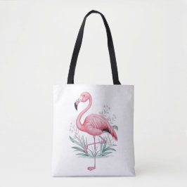Flamingo und Blume Tasche