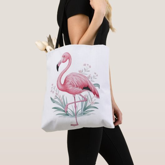 Flamingo und Blume Tasche (Von Nahem)