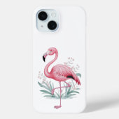 Flamingo und Blume TelefonCase Case-Mate iPhone Hülle (Rückseite)