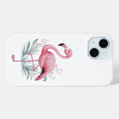 Flamingo und Blume TelefonCase Case-Mate iPhone Hülle (Rückseite (Horizontal))