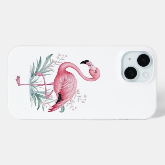 Flamingo und Blume TelefonCase Case-Mate iPhone Hülle (Rückseite (Horizontal))