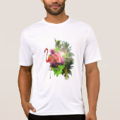 Flamingo und Blumen T-Shirt (Vorderseite)