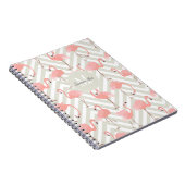 Flamingo und Chevrons Muster mit Ihrem Monogramm Notizblock (Rechte Seite)