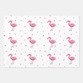 Flamingo und Dots Jeden Anlaß Geschenkpapier Set (Vorderseite 3)
