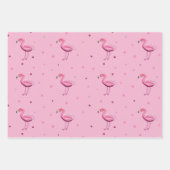 Flamingo und Dots Jeden Anlaß Geschenkpapier Set (Vorderseite)