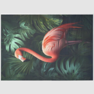 Flamingo- und DschungelBlätter Dekoupage Seidenpapier