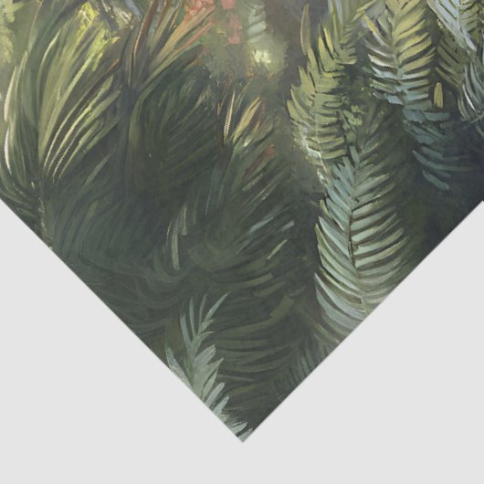 Flamingo und Dschungelwaterfall Dekoupage Seidenpapier (Ausschnitt)