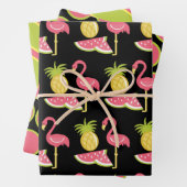 Flamingo und Fruchtwrapping Paper Set Geschenkpapier Set (Beispiel)