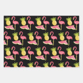 Flamingo und Fruchtwrapping Paper Set Geschenkpapier Set (Vorderseite)