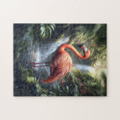 Flamingo und Jungle Wasserfall Puzzle (Horizontal)