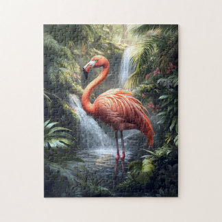 Flamingo und Jungle Wasserfall Puzzle