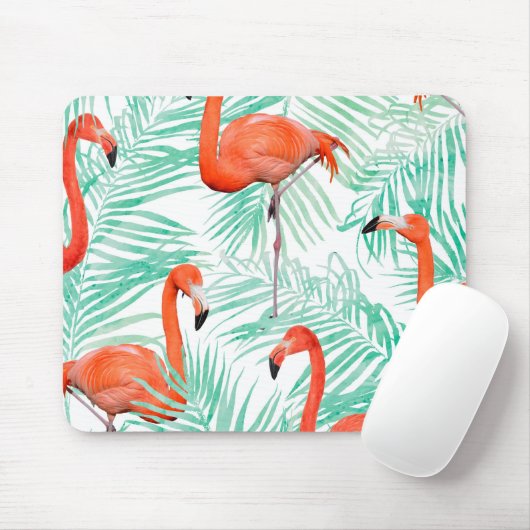 Flamingo-und Minzen-Palme Mousepad (Mit Mouse)