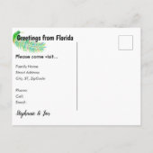 Flamingo und Palm Blätter Änderung der Adresse Ankündigungspostkarte (Rückseite)