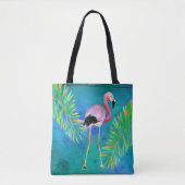 Flamingo und Palm Blätter Änderung der Adresse Tasche (Vorderseite)
