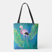 Flamingo und Palm Blätter Änderung der Adresse Tasche (Rückseite)