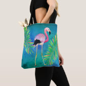Flamingo und Palm Blätter Änderung der Adresse Tasche (Von Nahem)