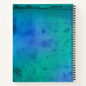 Flamingo und Palm Blätter Aqua Green Notizblock (Rückseite)