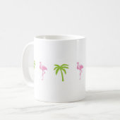 Flamingo-und Palme-Tasse Kaffeetasse (Vorderseite Links)