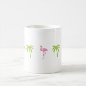 Flamingo-und Palme-Tasse Kaffeetasse (Mittel)