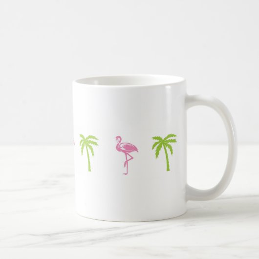 Flamingo-und Palme-Tasse Kaffeetasse (Rechts)