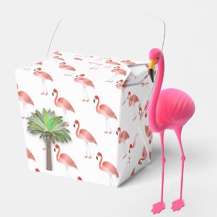 Flamingo und Palmen Geschenkschachtel