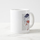 Flamingo und Parasol Jumbo-Tasse (Vorderseite Rechts)