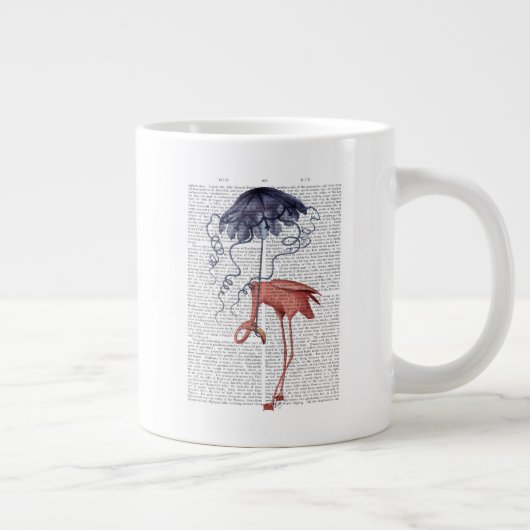Flamingo und Parasol Jumbo-Tasse (Rechts)