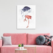 Flamingo und Parasol Leinwanddruck (Insitu (Wohnzimmer))