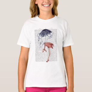 Flamingo und Parasol T-Shirt