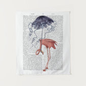 Flamingo und Parasol Wandteppich (Vorderseite)