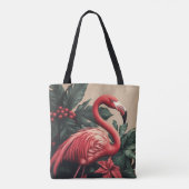 Flamingo und Poinsettia Tasche (Rückseite)