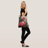 Flamingo und Poinsettia Tasche (Am Model)