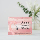 Flamingo und rosa Wolken Nach Florida überführt ne Ankündigung (Stehend Vorderseite)