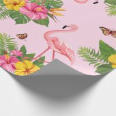 Flamingo und Schmetterlinge 1 Geschenkpapier (Ecke)