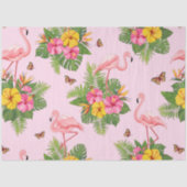 Flamingo und Schmetterlinge 1 Seidenpapier (Vorderseite)