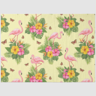 Flamingo und Schmetterlinge 2 Seidenpapier