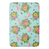 Flamingo und Schmetterlinge 3 Badematte (Vorderseite Vertikal)