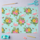 Flamingo und Schmetterlinge 3 Seidenpapier (Basteln)