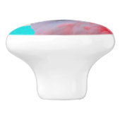 Flamingo und Strand Keramikknauf (Seitenansicht)