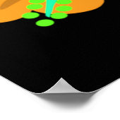 Flamingo und Summer Fruits Fun Pattern Poster (Ecke)