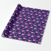 Flamingo und tropische Blätter Geschenkpapier (Ungerollt)
