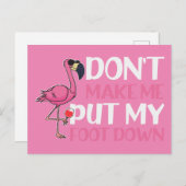 Flamingo und Wein lassen mich nicht nieder Postkarte (Vorne/Hinten)