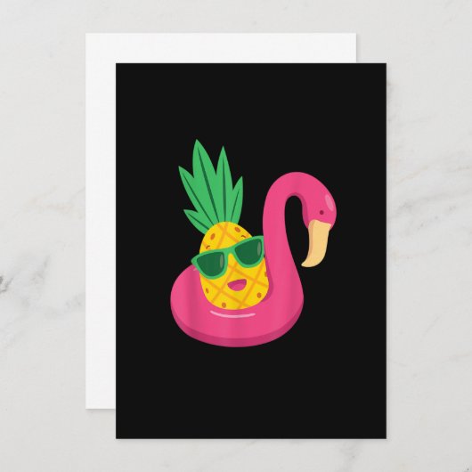 Flamingo Upside Down Ananas Swinger Men & Wome Einladung (Vorne/Hinten)