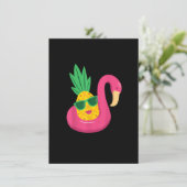 Flamingo Upside Down Ananas Swinger Men & Wome Einladung (Stehend Vorderseite)