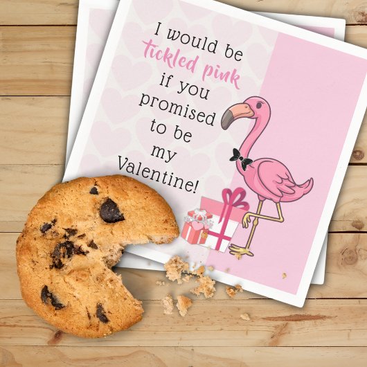 Flamingo Valentine's Day Cocktail Papier Napkins Serviette