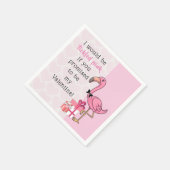 Flamingo Valentine's Day Cocktail Papier Napkins Serviette (Ecke)