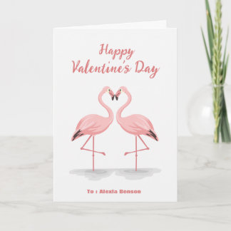 Flamingo Valentinskarte nach Maß Karte