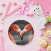Flamingo Valentinstag Pappteller (Party)