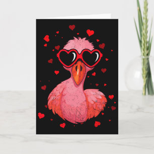 Flamingo Valentinstag Sungles Herz Süße Liebende Karte